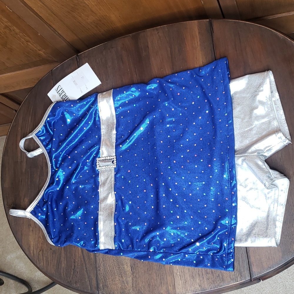 NWT Liberts Metallic 2 Piece Dance Costume
